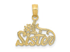 FJC Finejewelers 10 kt Yellow Gold #1 Sister Charm 16 x 15 mm