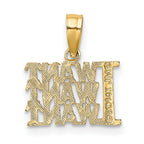 FJC Finejewelers 10 kt Yellow Gold I WANT WANT WANT Charm 8 x 13 mm
