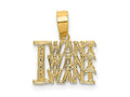 FJC Finejewelers 10 kt Yellow Gold I WANT WANT WANT Charm 8 x 13 mm
