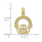 FJC Finejewelers 10 kt Yellow Gold Claddagh Charm 20 x 15 mm