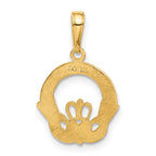 FJC Finejewelers 10 kt Yellow Gold Claddagh Charm 20 x 15 mm