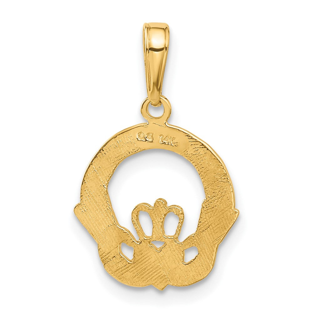 FJC Finejewelers 10 kt Yellow Gold Claddagh Charm 20 x 15 mm