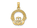 FJC Finejewelers 10 kt Yellow Gold Claddagh Charm 20 x 15 mm