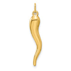 FJC Finejewelers 10 kt Yellow Gold Italian Horn Charm 30 x 5 mm