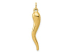 FJC Finejewelers 10 kt Yellow Gold Italian Horn Charm 30 x 5 mm