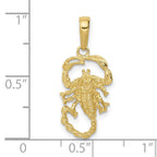 FJC Finejewelers 10 kt Yellow Gold Scorpion Charm 24 x 15 mm