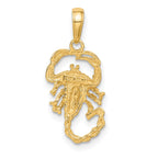 FJC Finejewelers 10 kt Yellow Gold Scorpion Charm 24 x 15 mm