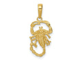 FJC Finejewelers 10 kt Yellow Gold Scorpion Charm 24 x 15 mm