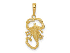 FJC Finejewelers 10 kt Yellow Gold Scorpion Charm 24 x 15 mm