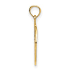 FJC Finejewelers 10 kt Yellow Gold Textured Peace Sign Charm 20 x 15 mm