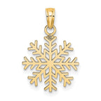 FJC Finejewelers 10 kt Yellow Gold Snowflake Charm 20 x 14 mm
