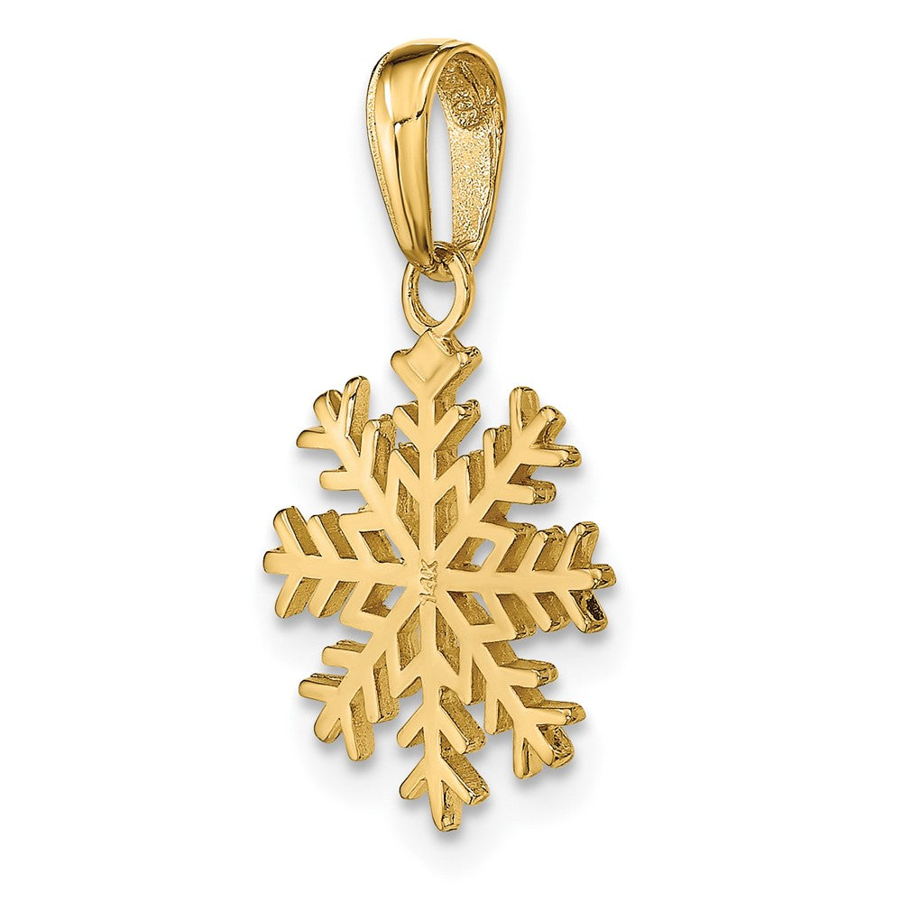 FJC Finejewelers 10 kt Yellow Gold Snowflake Charm 20 x 14 mm