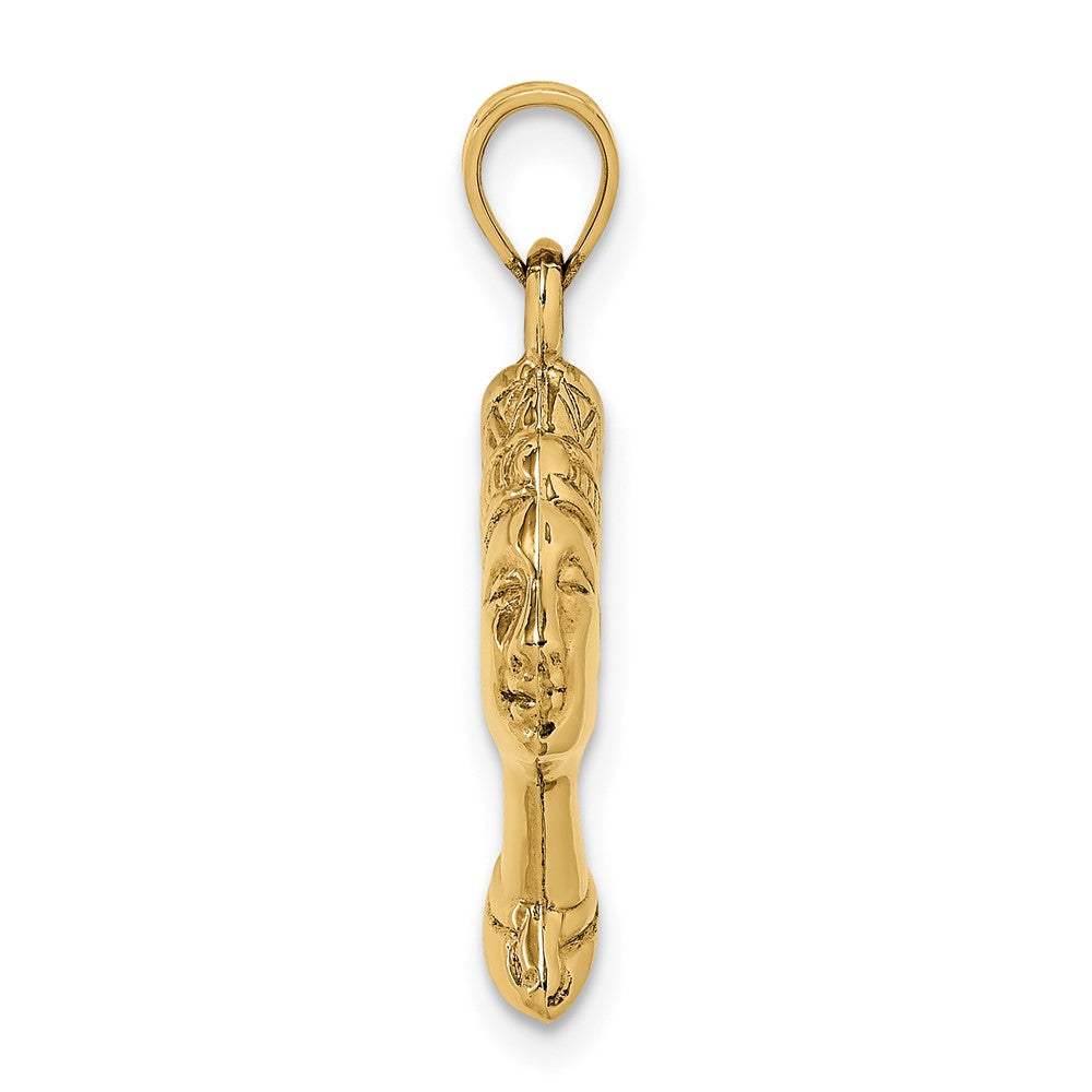 FJC Finejewelers 10 kt Yellow Gold 3-D Nefertiti Charm 26 x 14 mm