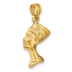 FJC Finejewelers 10 kt Yellow Gold 3-D Nefertiti Charm 26 x 14 mm