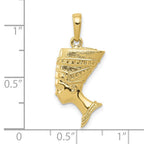 FJC Finejewelers 10 kt Yellow Gold 3-D Nefertiti Charm 28 x 14 mm
