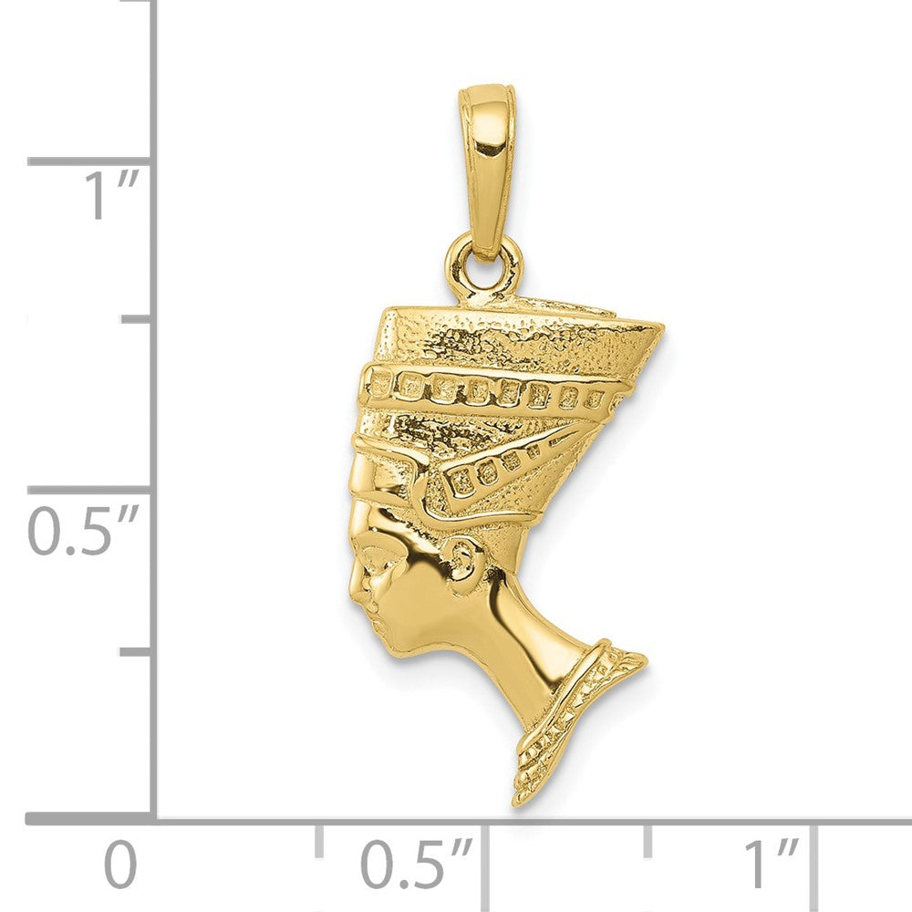 FJC Finejewelers 10 kt Yellow Gold 3-D Nefertiti Charm 28 x 14 mm