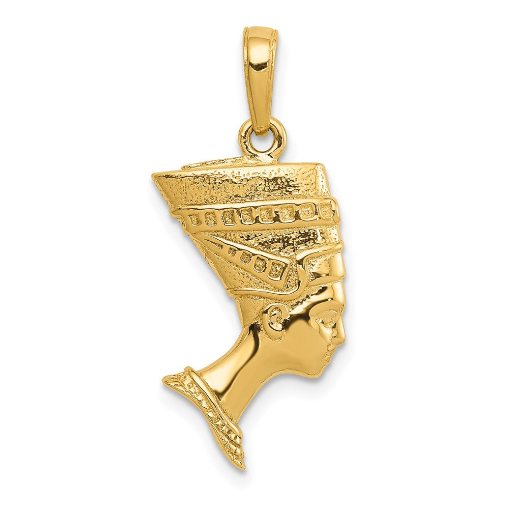 FJC Finejewelers 10 kt Yellow Gold 3-D Nefertiti Charm 28 x 14 mm