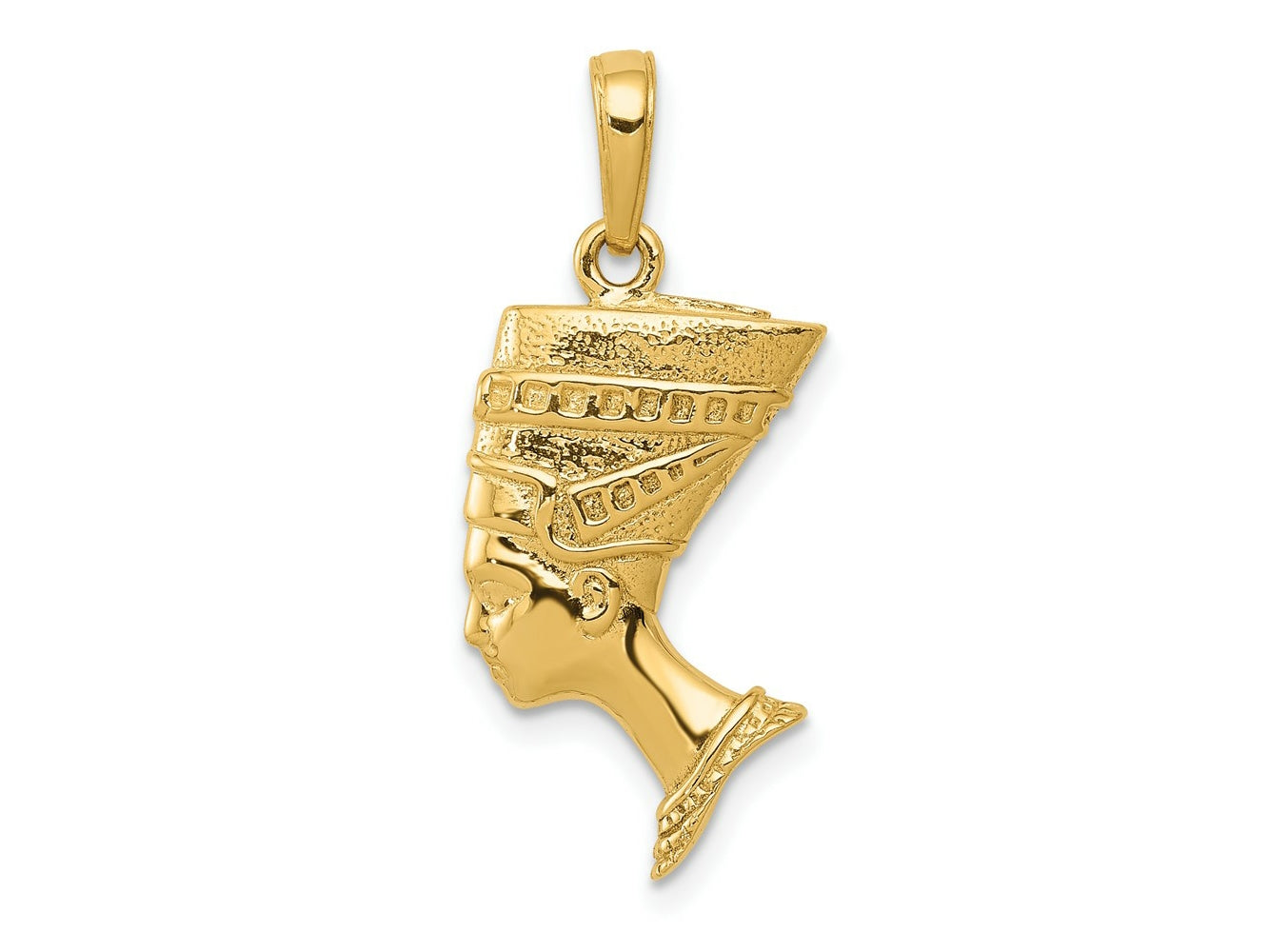 FJC Finejewelers 10 kt Yellow Gold 3-D Nefertiti Charm 28 x 14 mm