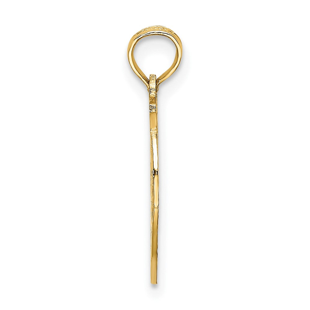 FJC Finejewelers 10 kt Yellow Gold Cut-out NEW YORK with Statue of Liberty in Apple Charm 15 x 15 mm