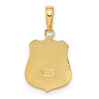 FJC Finejewelers 10 kt Yellow Gold Police Badge Charm 21 x 12 mm