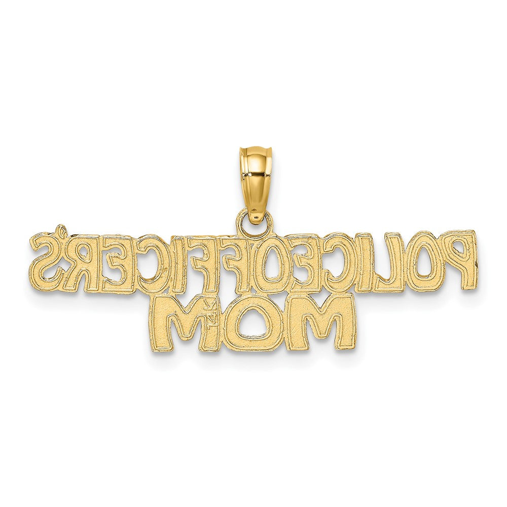 FJC Finejewelers 10 kt Yellow Gold POLICE OFFICER'S MOM Charm 8 x 32 mm