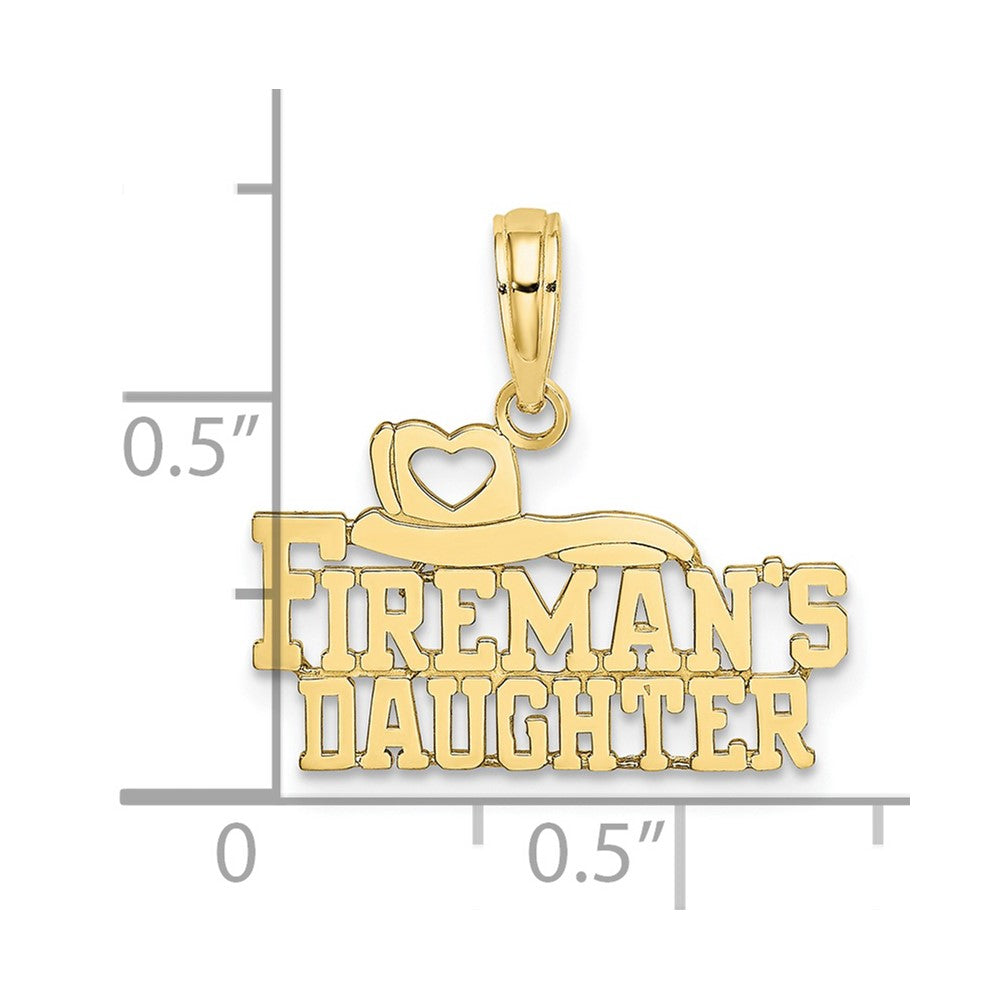 FJC Finejewelers 10 kt Yellow Gold FIREMAN'S DAUGHTER Charm 11 x 19 mm