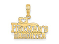 FJC Finejewelers 10 kt Yellow Gold FIREMAN'S DAUGHTER Charm 11 x 19 mm