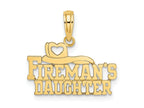 FJC Finejewelers 10 kt Yellow Gold FIREMAN'S DAUGHTER Charm 11 x 19 mm
