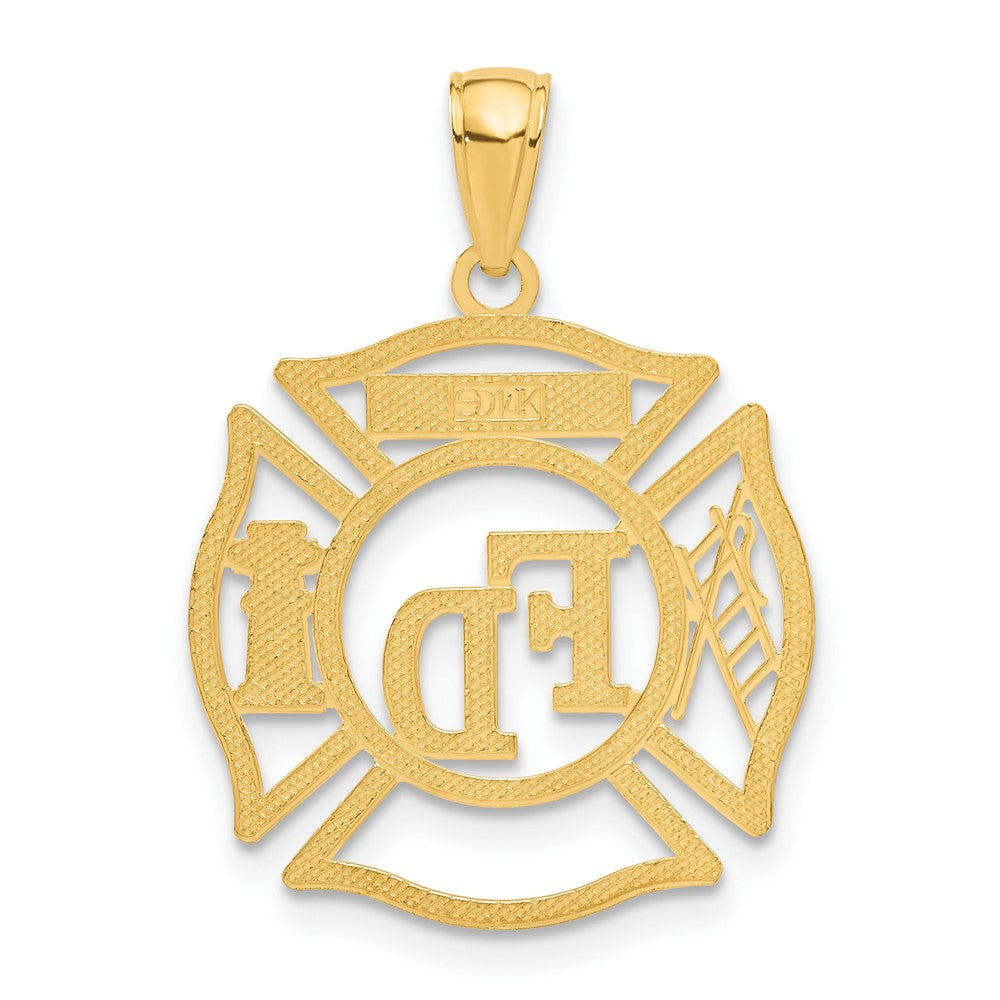 FJC Finejewelers 10 kt Yellow Gold FD MEMBER in Shield Charm 30 x 20 mm