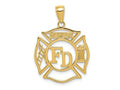 FJC Finejewelers 10 kt Yellow Gold FD MEMBER in Shield Charm 30 x 20 mm