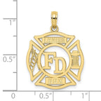 FJC Finejewelers 10 kt Yellow Gold FD LADIES AUX in Shield Charm 20 x 20 mm