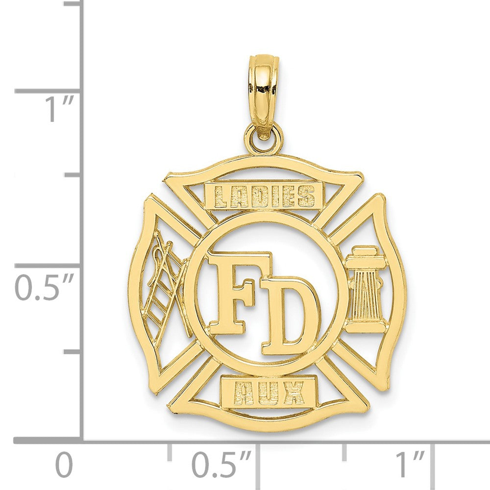FJC Finejewelers 10 kt Yellow Gold FD LADIES AUX in Shield Charm 20 x 20 mm
