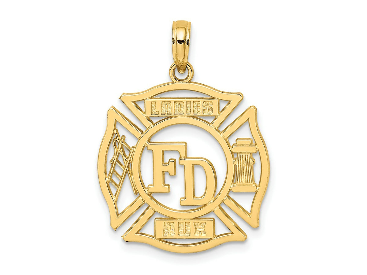 FJC Finejewelers 10 kt Yellow Gold FD LADIES AUX in Shield Charm 20 x 20 mm