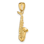 FJC Finejewelers 10 kt Yellow Gold 3-D Saxophone Charm 25 x 12 mm