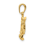 FJC Finejewelers 10 kt Yellow Gold Rose Charm 24 x 10 mm