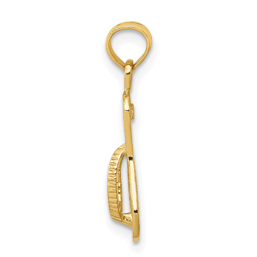 FJC Finejewelers 10 kt Yellow Gold Single Flip-Flop Charm 22 x 7 mm