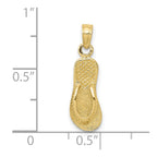 FJC Finejewelers 10 kt Yellow Gold Single Flip-Flop Charm 22 x 7 mm