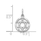 FJC Finejewelers 10 kt White Gold Themed Star Of David Charm 18 mm