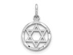 FJC Finejewelers 10 kt White Gold Themed Star Of David Charm 18 mm