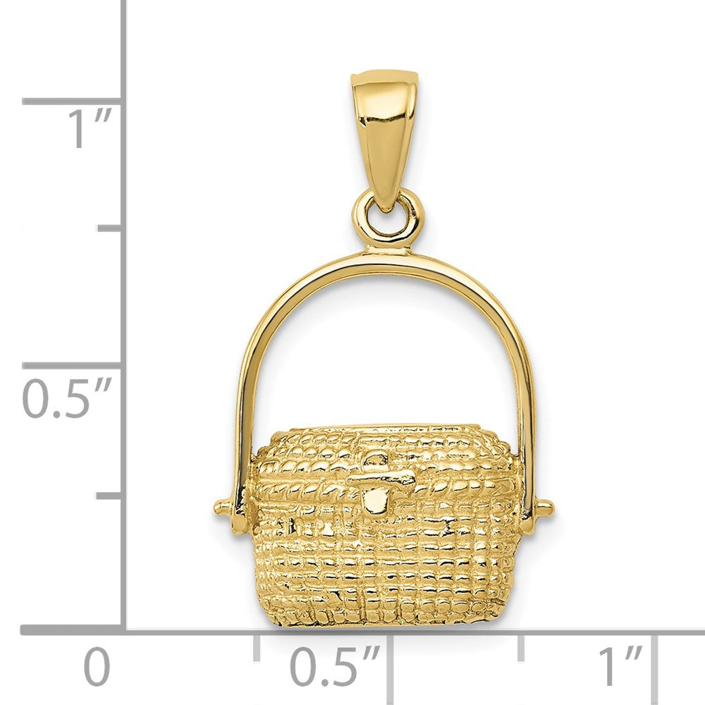 FJC Finejewelers 10 kt Yellow Gold Large Nantucket Basket Charm 25 x 15 mm