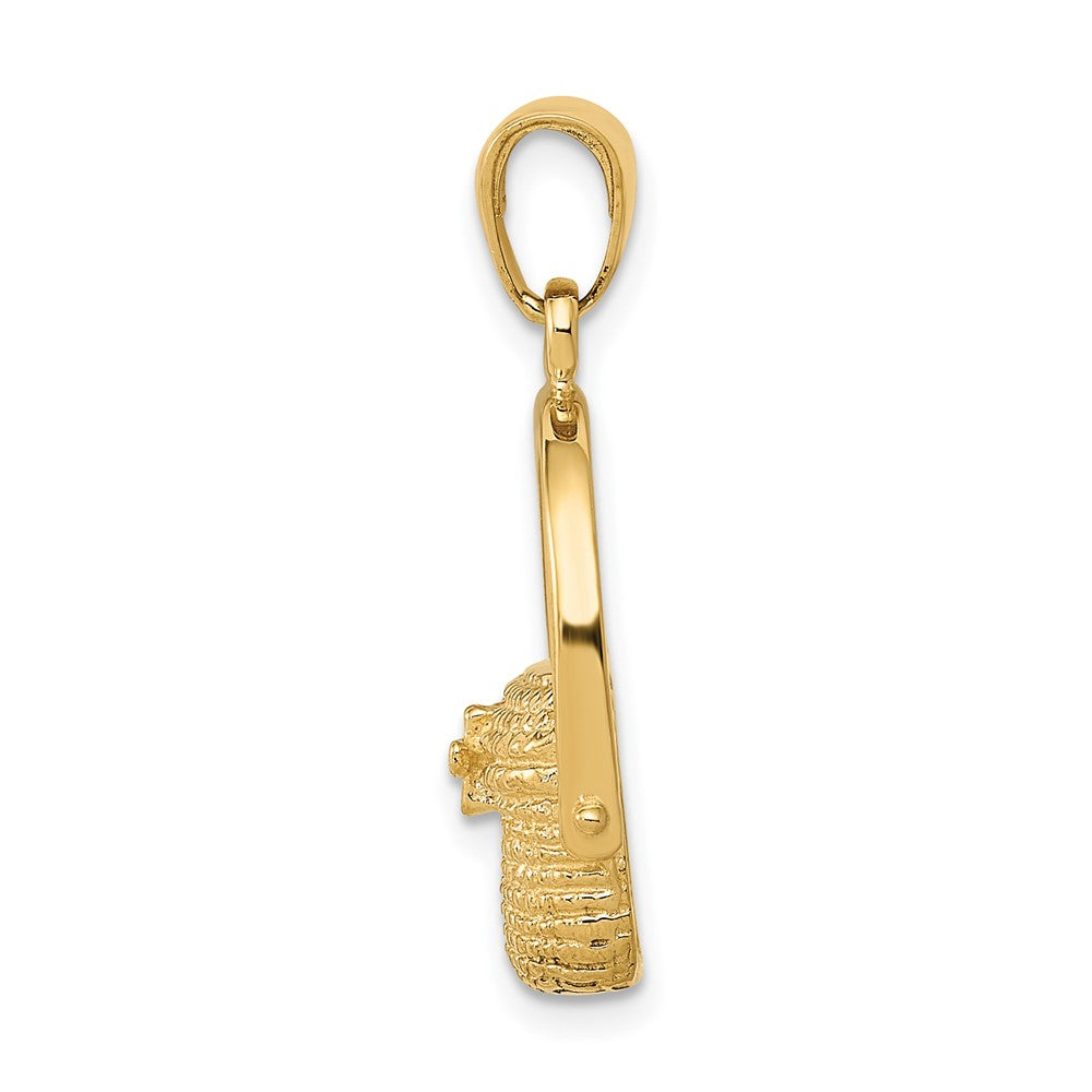 FJC Finejewelers 10 kt Yellow Gold Large Nantucket Basket Charm 25 x 15 mm
