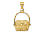 FJC Finejewelers 10 kt Yellow Gold Large Nantucket Basket Charm 25 x 15 mm