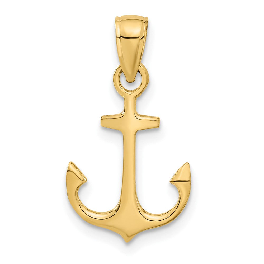 FJC Finejewelers 10 kt Yellow Gold Anchor Charm 24 x 13 mm