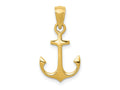 FJC Finejewelers 10 kt Yellow Gold Anchor Charm 24 x 13 mm