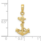 FJC Finejewelers 10 kt Yellow Gold 3-D Anchor with Rope Charm 22 x 11 mm