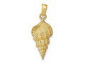 FJC Finejewelers 10 kt Yellow Gold Conch Shell Charm 24 x 9 mm