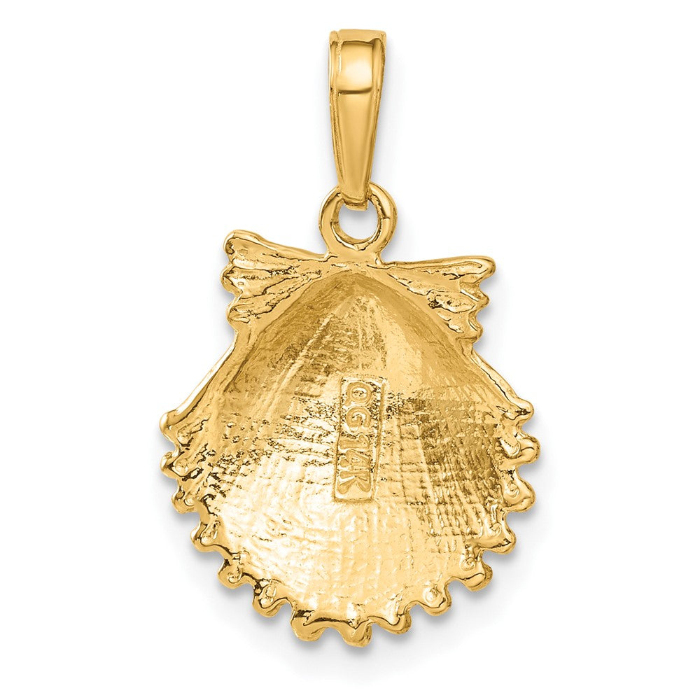 FJC Finejewelers 10 kt Yellow Gold Scallop Shell Charm 22 x 15 mm
