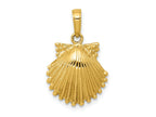 FJC Finejewelers 10 kt Yellow Gold Scallop Shell Charm 22 x 15 mm