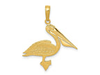 FJC Finejewelers 10 kt Yellow Gold Pelican Charm 25 x 24 mm