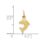 FJC Finejewelers 10 kt Yellow Gold Dolphin Charm 16 x 7 mm